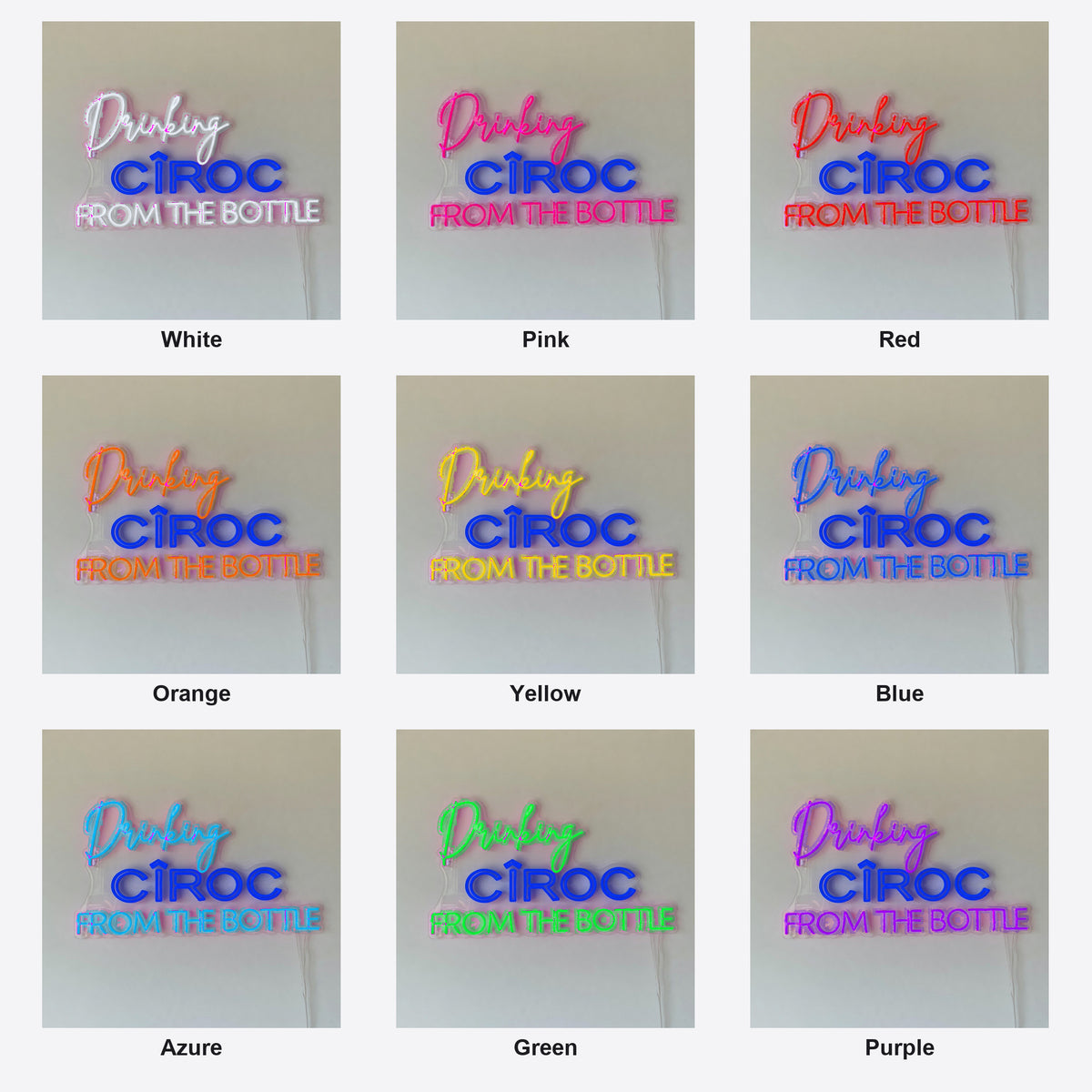 Drinking Ciroc From The Bottle LED Neon Sign - Shineneon