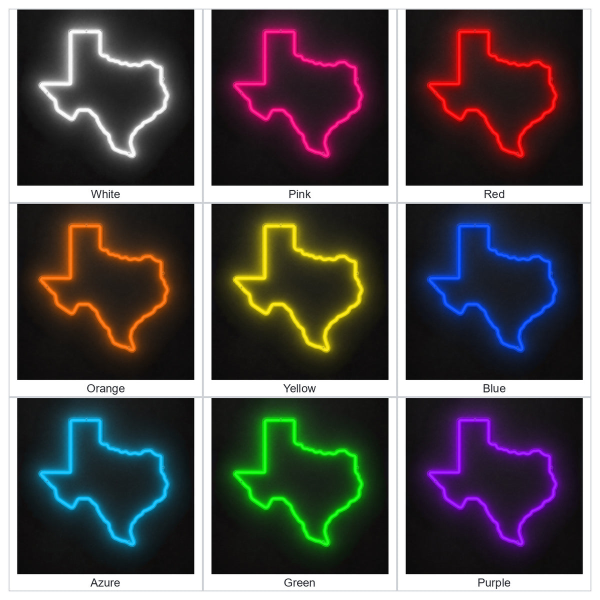 Texas State Map LED Neon Sign - Shineneon