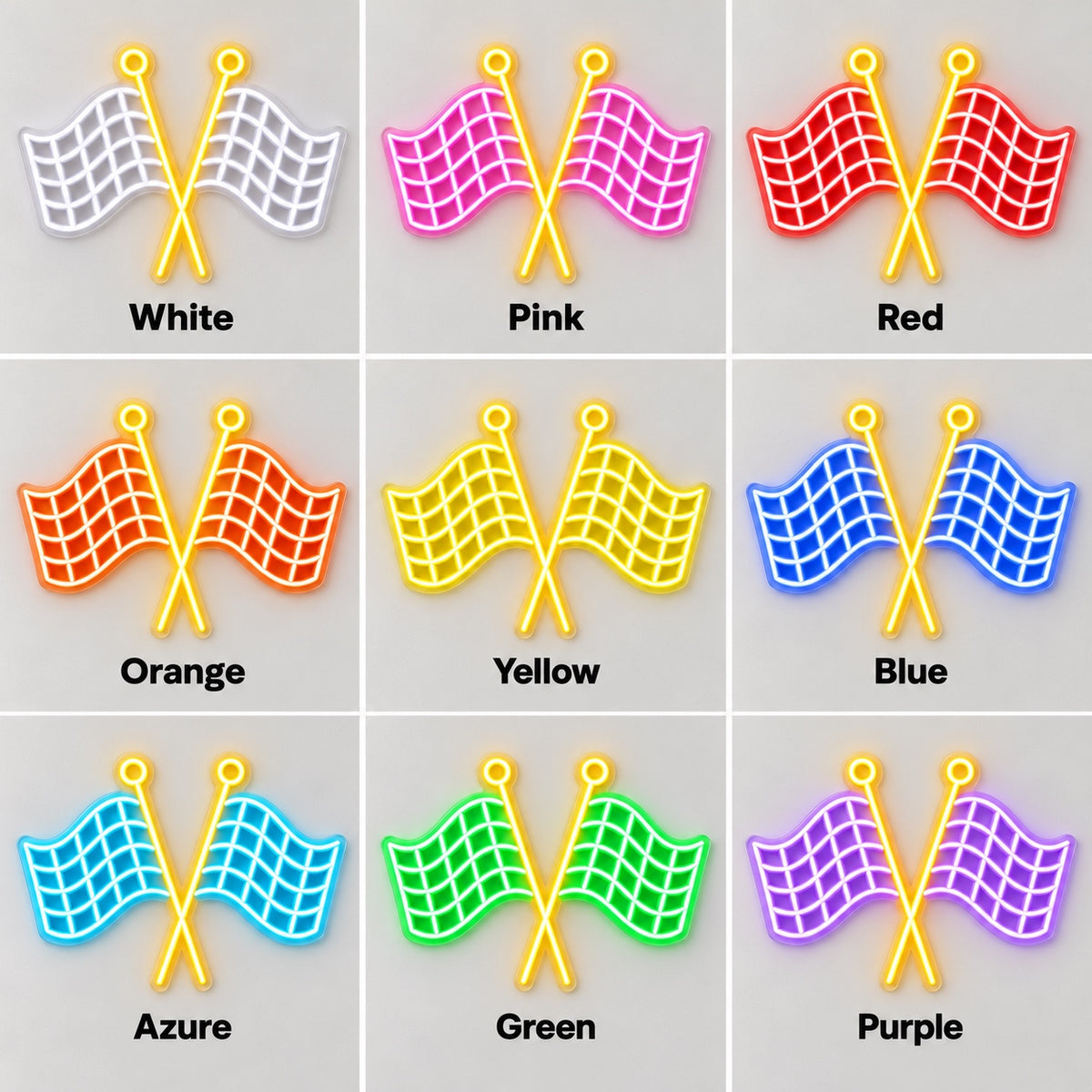 Finish Flags LED Neon Sign Dimmable Wall Light - Shineneon