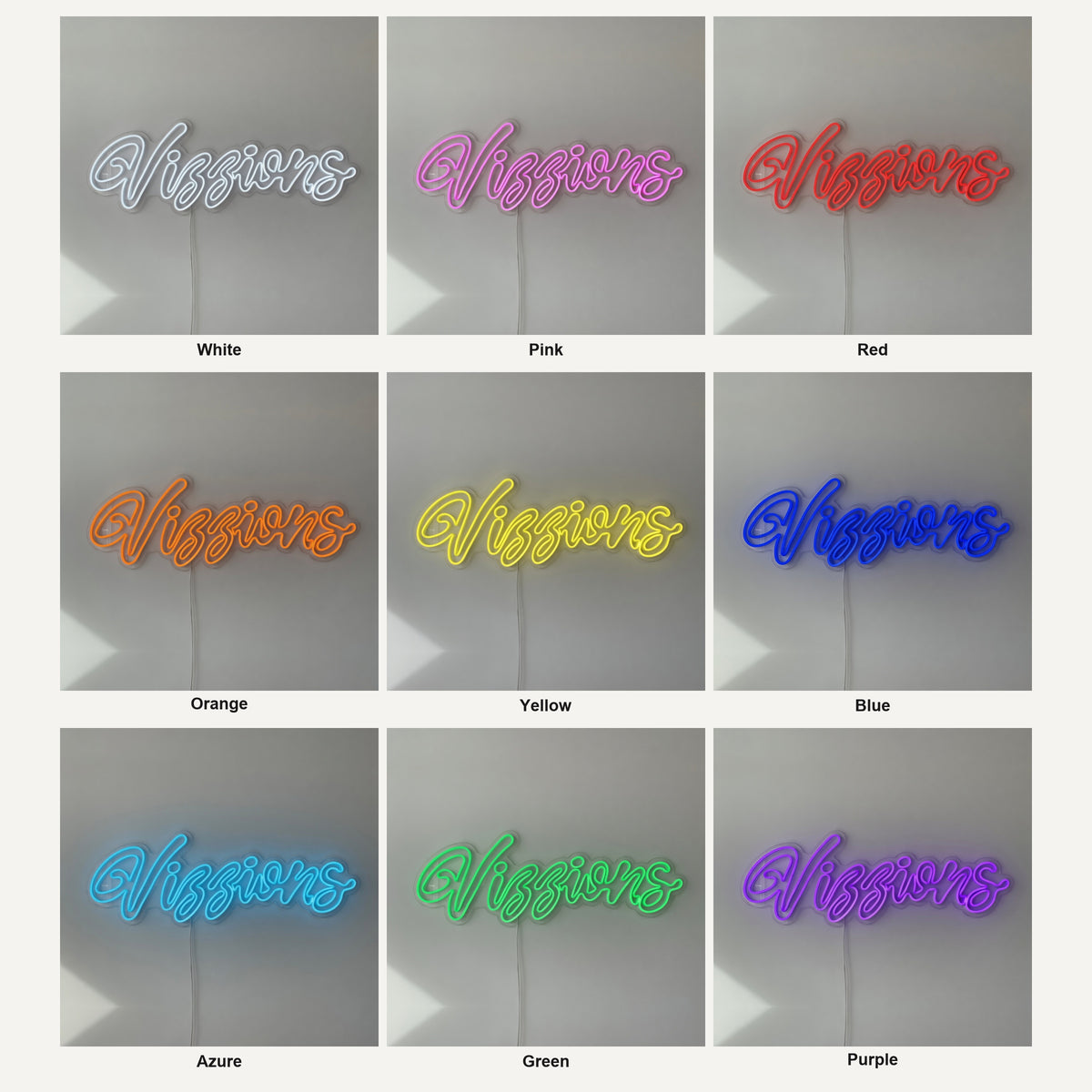 Vizzions LED Neon Sign Dimmable Wall Light - Shineneon