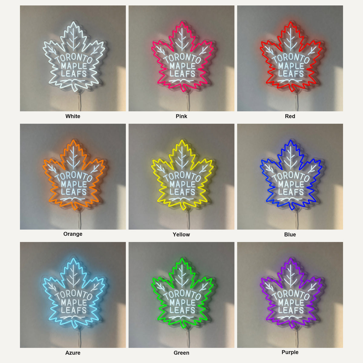 Toronto Maple Leafs LED Neon Sign for Man Cave Dimmable Wall Decor - Shineneon