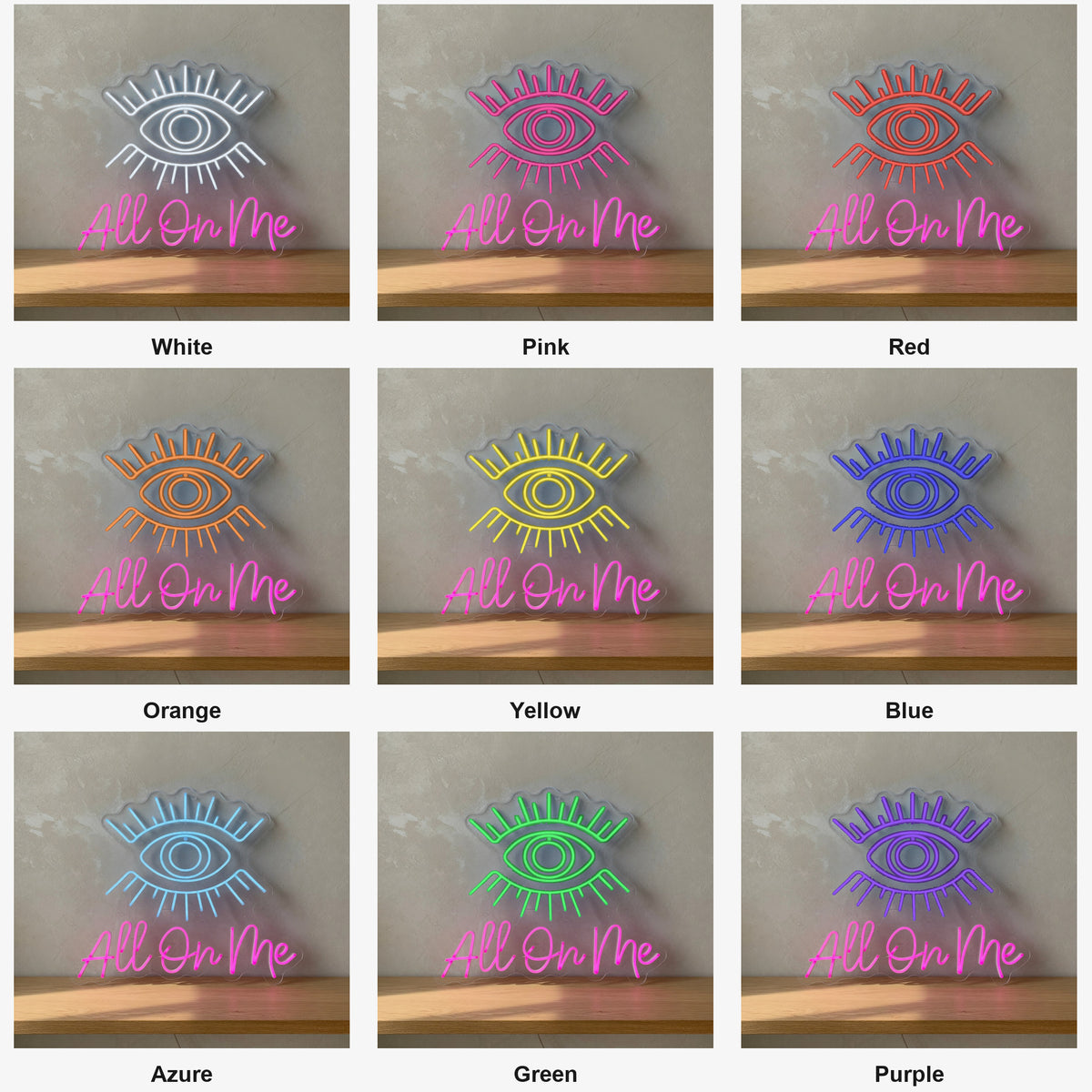 Eyes All on Me LED Neon Sign for Salon - Shineneon