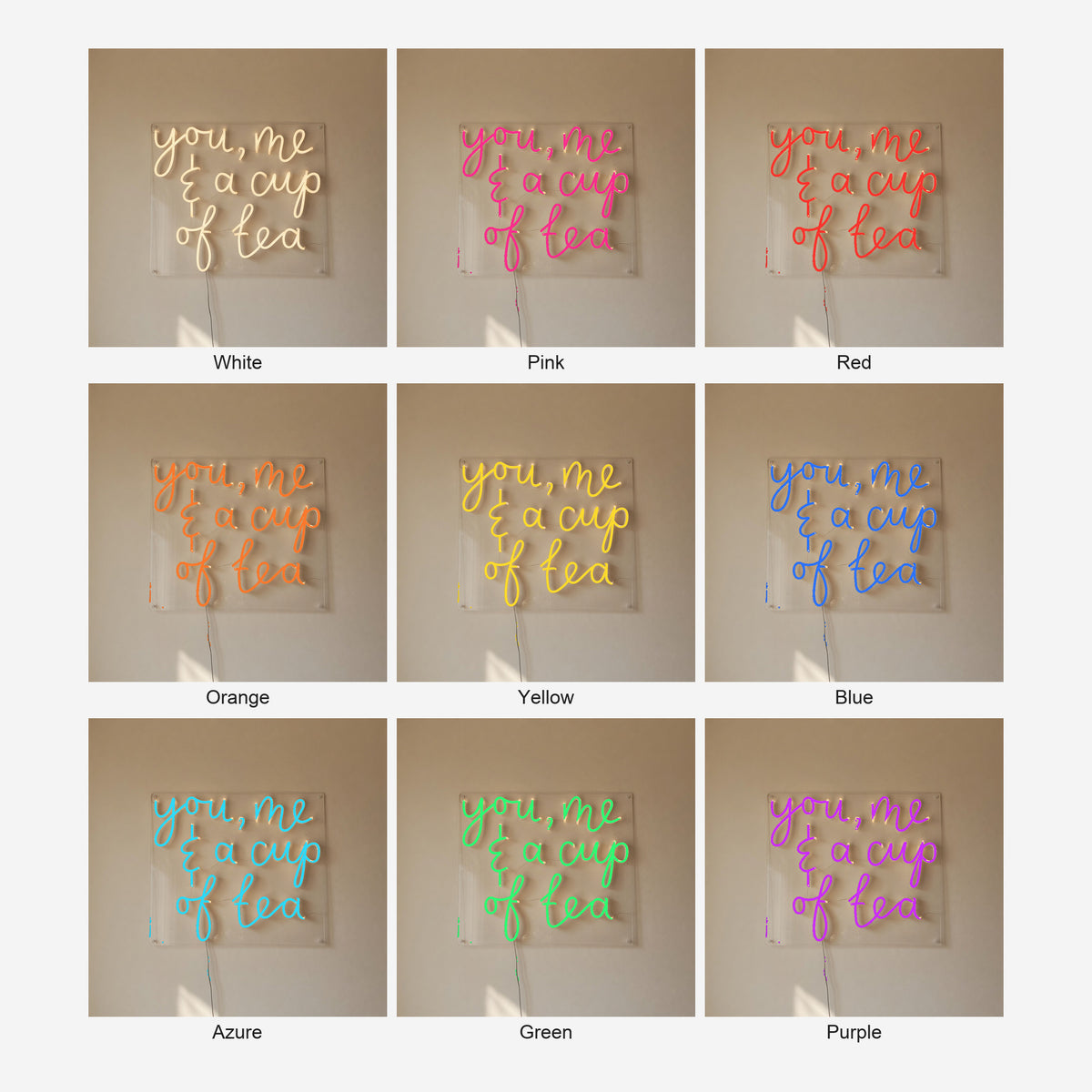 You Me and a Cup of Tea LED Neon Sign Dimmable Wall Light - Shineneon