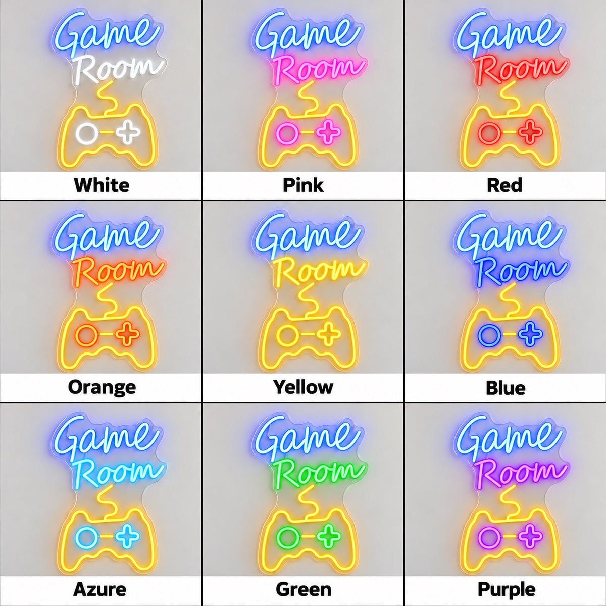 Game Room LED Neon Sign Script with Controller - Shineneon