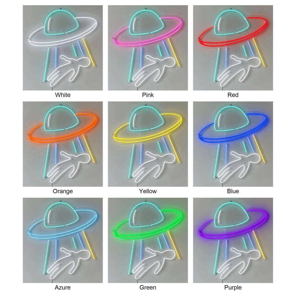 Alien Abduction LED Neon Sign for Man Cave Dimmable Wall Decor - Shineneon