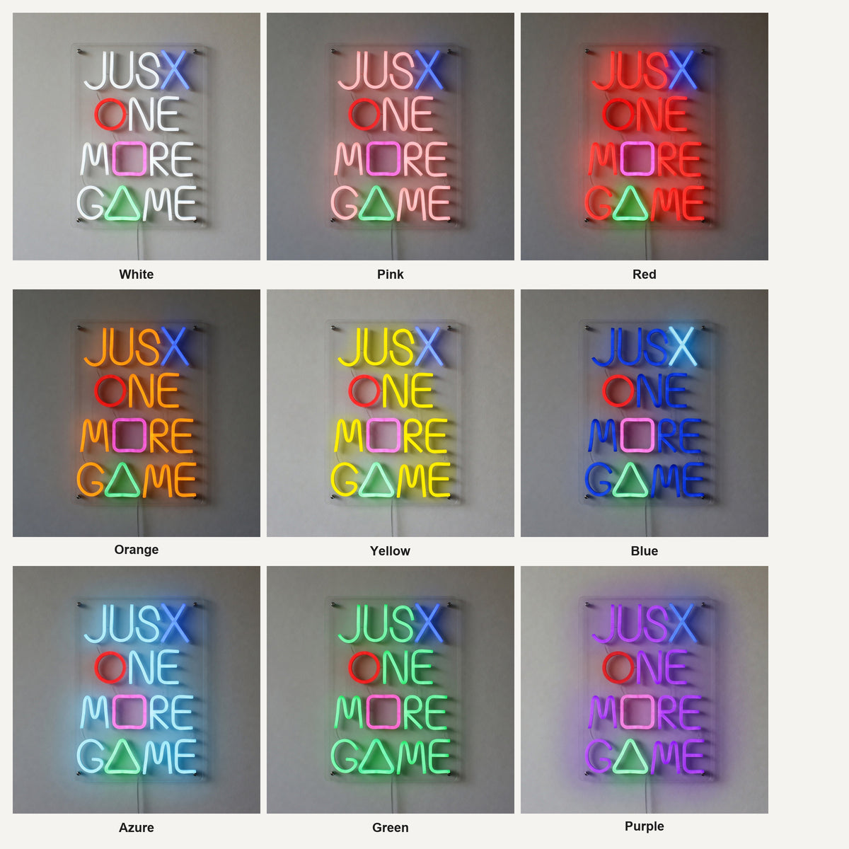 Just One More Game LED Neon Sign for Man Cave Dimmable Wall Decor - Shineneon