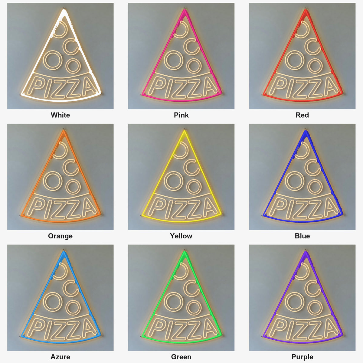 Pizza Slice LED Neon Sign Pepperoni Slice Outline - Shineneon