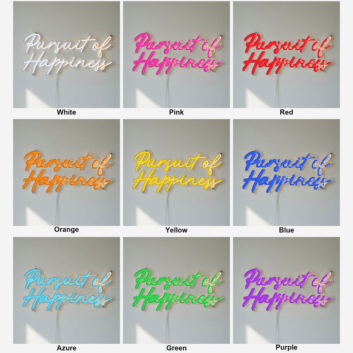 Pursuit of Happiness LED Neon Sign for Wedding - Shineneon