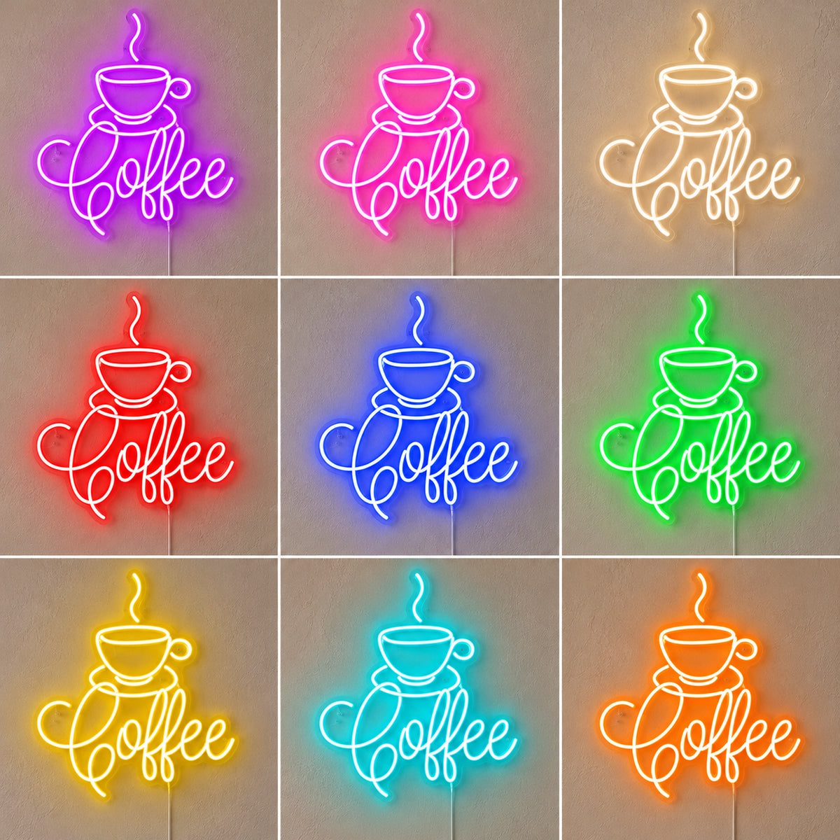 Coffee Bar LED Neon Sign Cup Corner Badge Wall Neon Signs - Shineneon