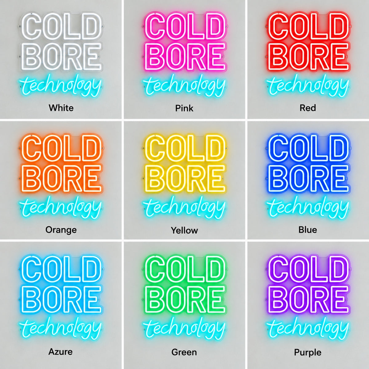 Cold Bore Technology LED Neon Sign for Storefront, Light Up Wall Decor - Shineneon
