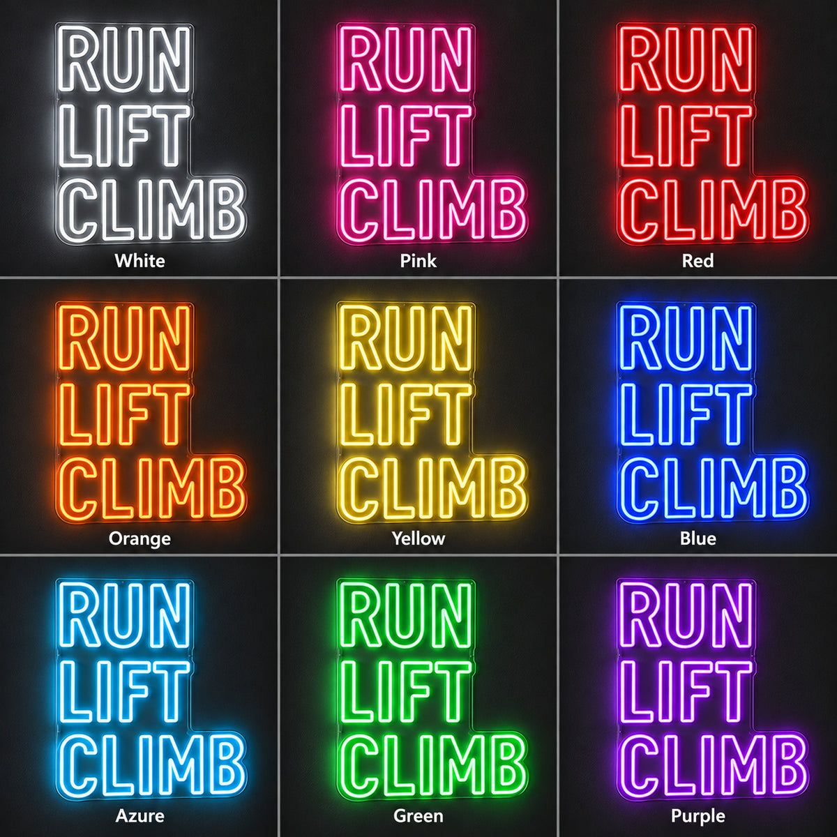 Run Lift Climb Gym LED Neon Sign for Storefront Wall Neon Signs - Shineneon