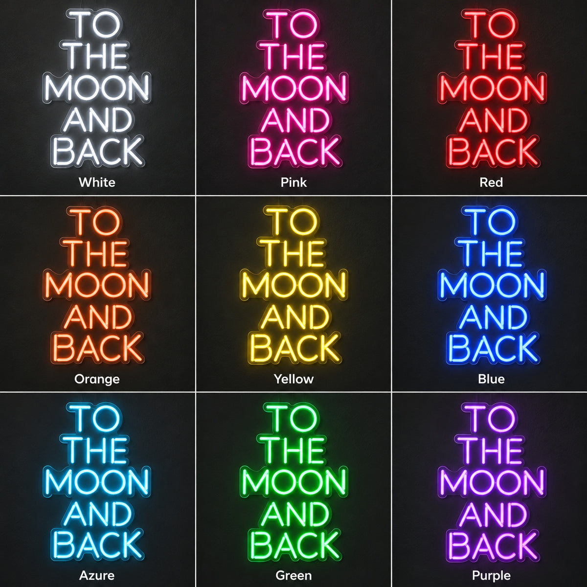 To the Moon and Back LED Neon Sign Greenery Wall Caps - Shineneon