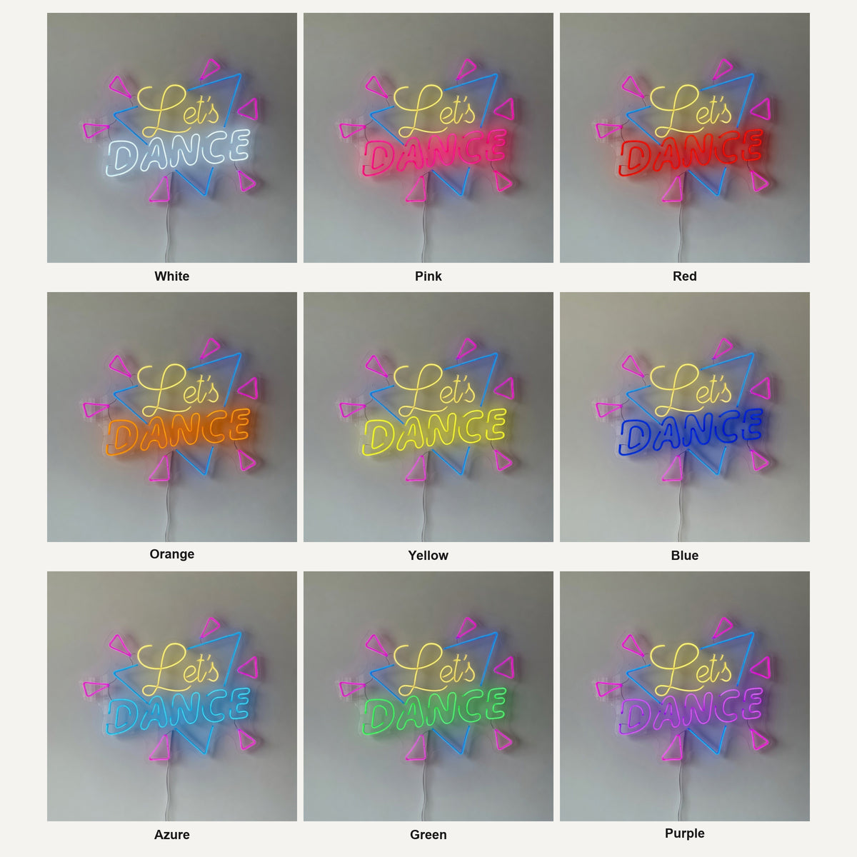 Let's Dance LED Neon Sign Disco Sparkle Design - Shineneon