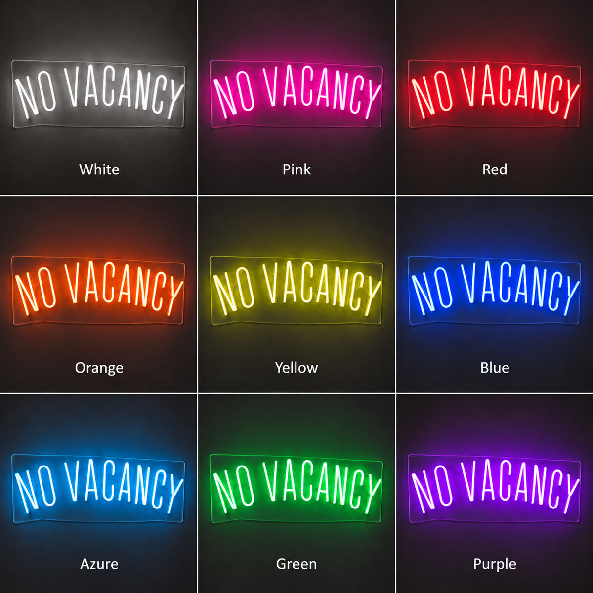 No Vacancy LED Neon Sign for Salon Light Up Business Decor - Shineneon