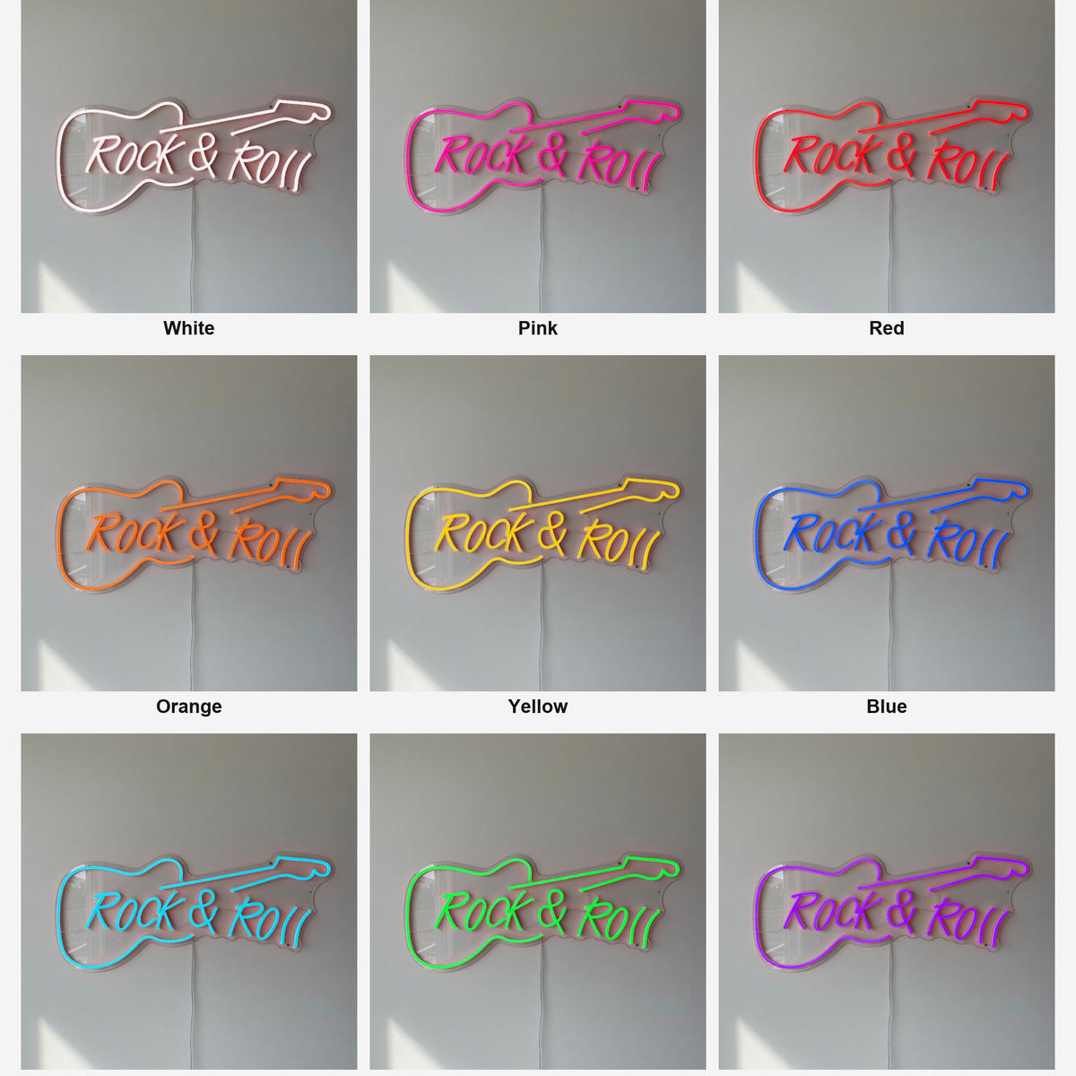 Rock Roll Guitar LED Neon Sign - Shineneon