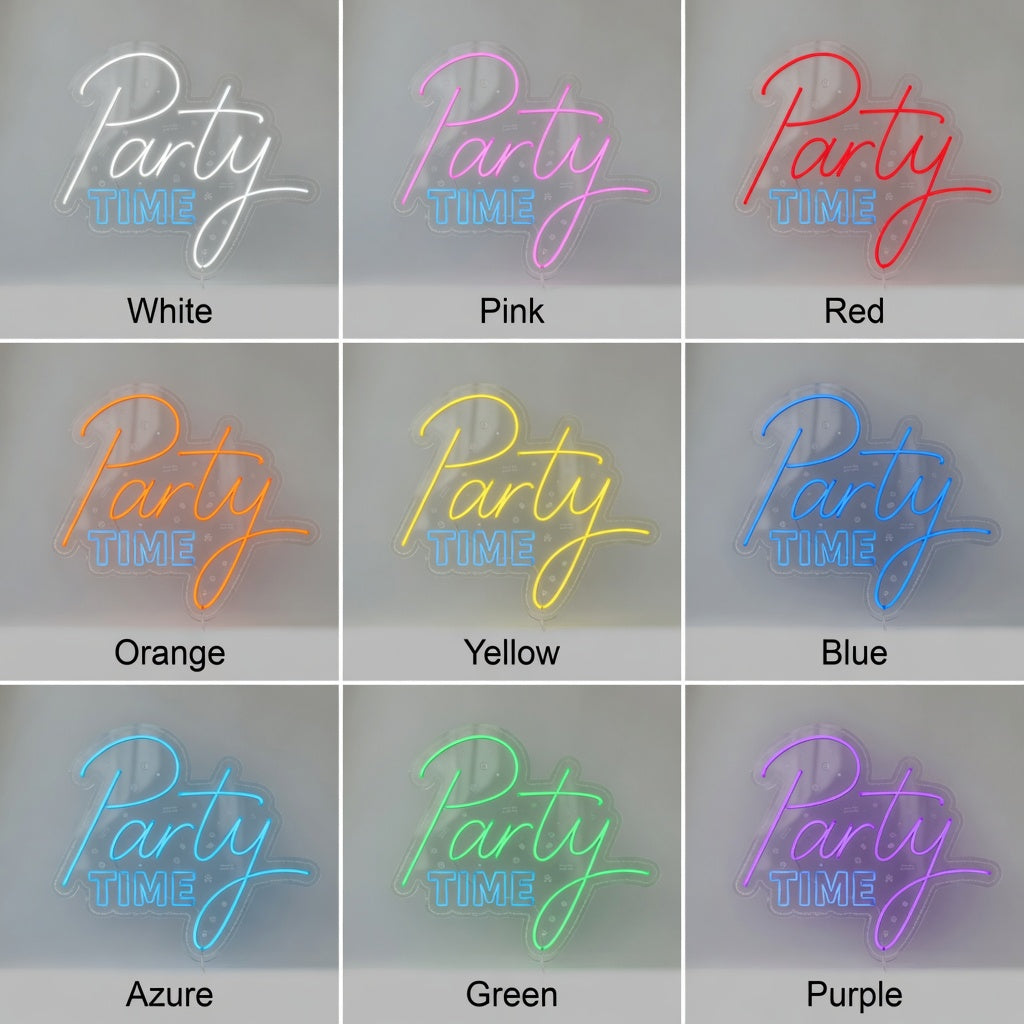 Party Time Lettering LED Neon Sign - Shineneon