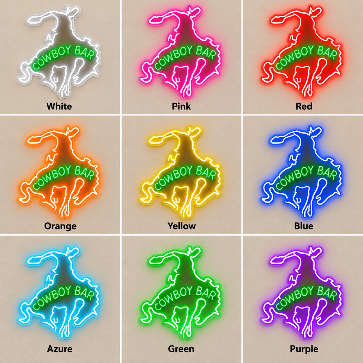 Cowboy Bar Neon Sign Wall Neon Signs - Shineneon