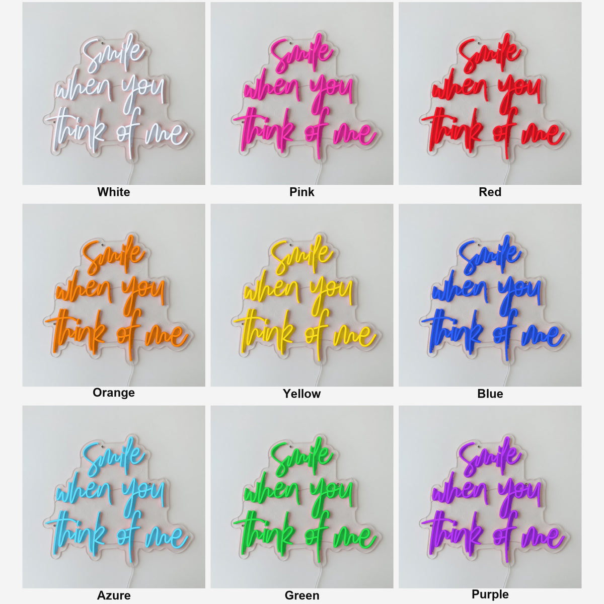 Smile When You Think of Me LED Neon Sign - Shineneon