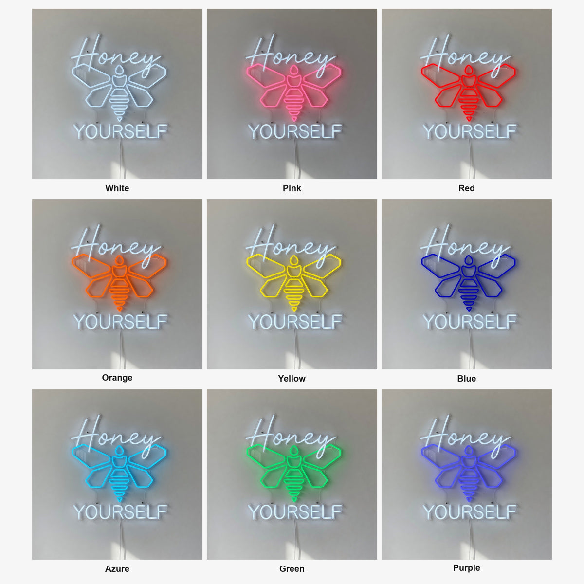 Honey Bee Yourself LED Neon Sign Dimmable Wall Light - Shineneon