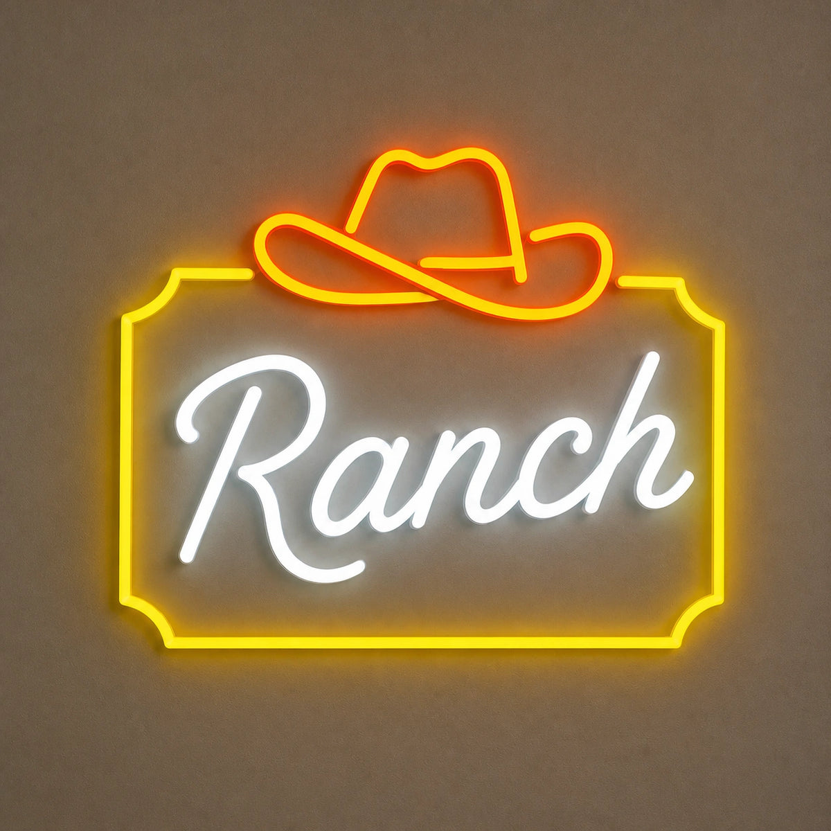 Ranch Cowboy Hat Frame Vintage LED Neon Sign Home Neon Signs - Shineneon