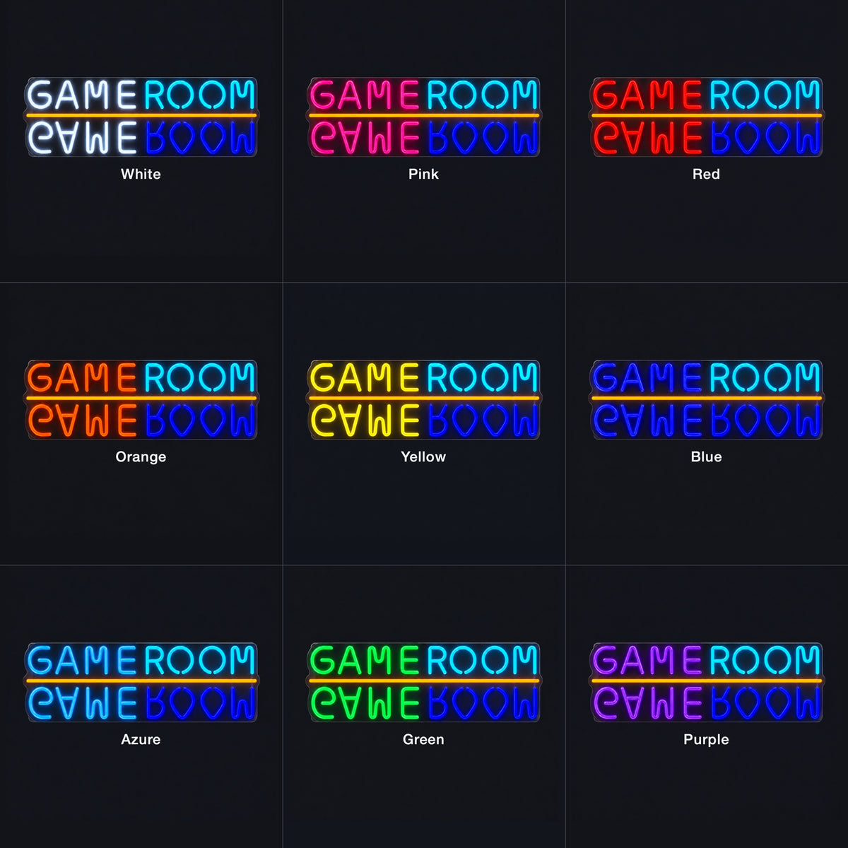 Games Room Neon Sign - Color Grid