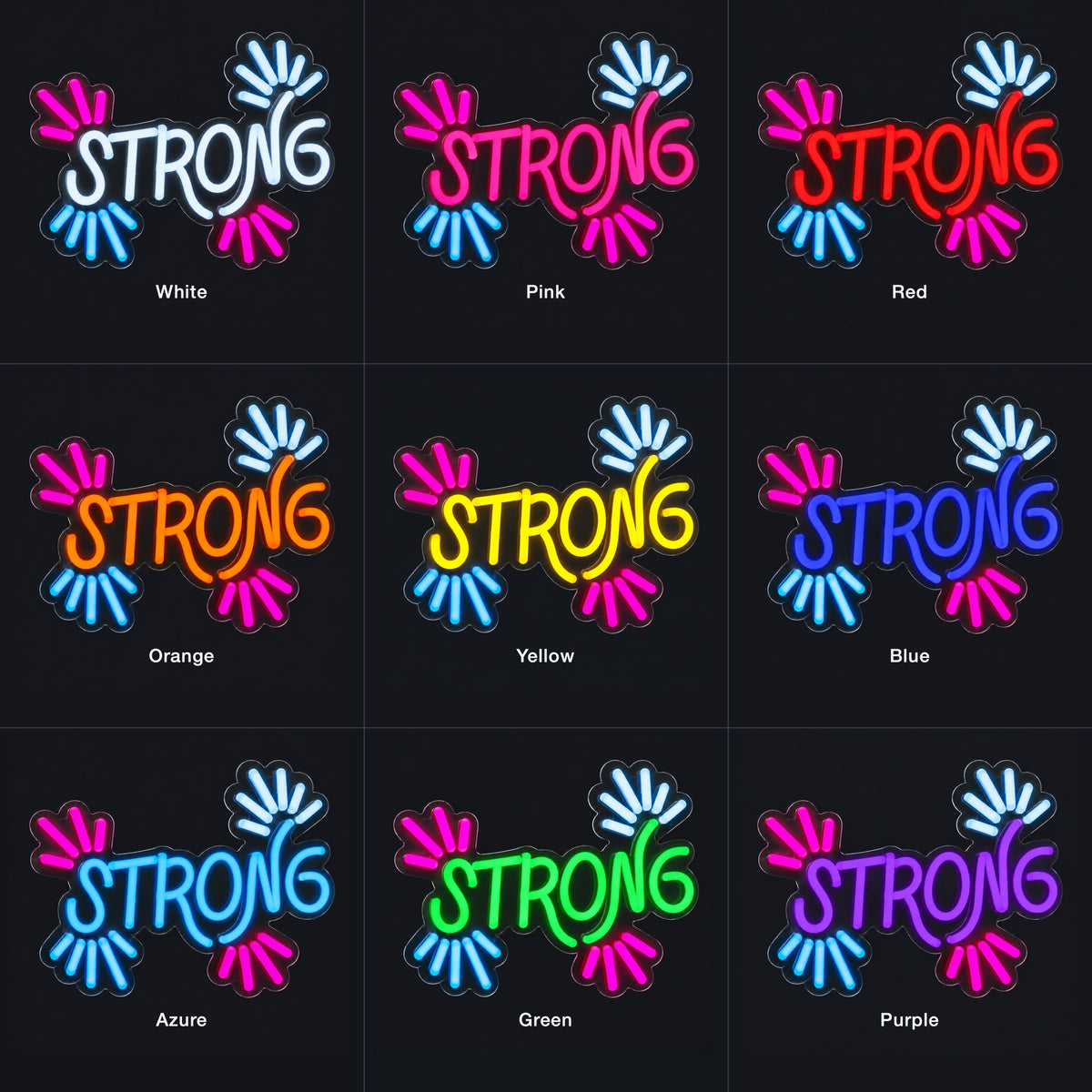 Strong LED Neon Sign Dimmable Wall Light - Color Grid