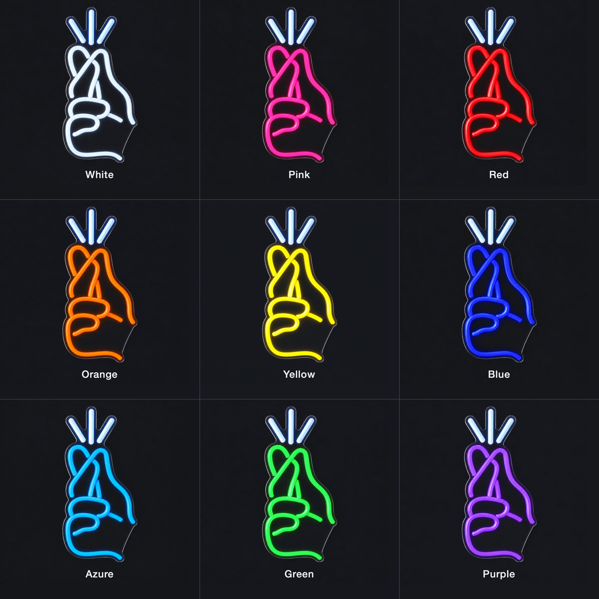 Finger Snapping LED Neon Sign Dimmable Wall Light - Color Grid