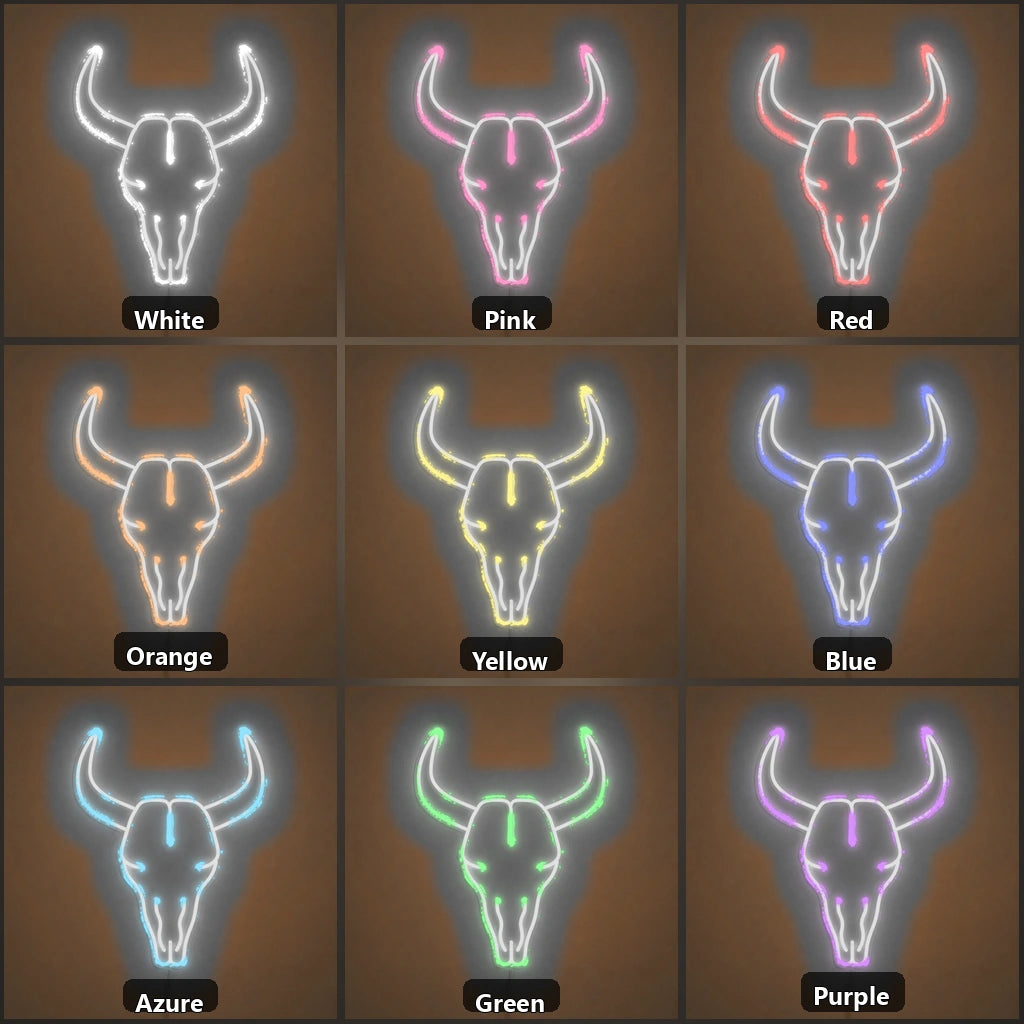 Ranch Bull Skull Vintage LED Neon Sign Home Neon Signs - Shineneon