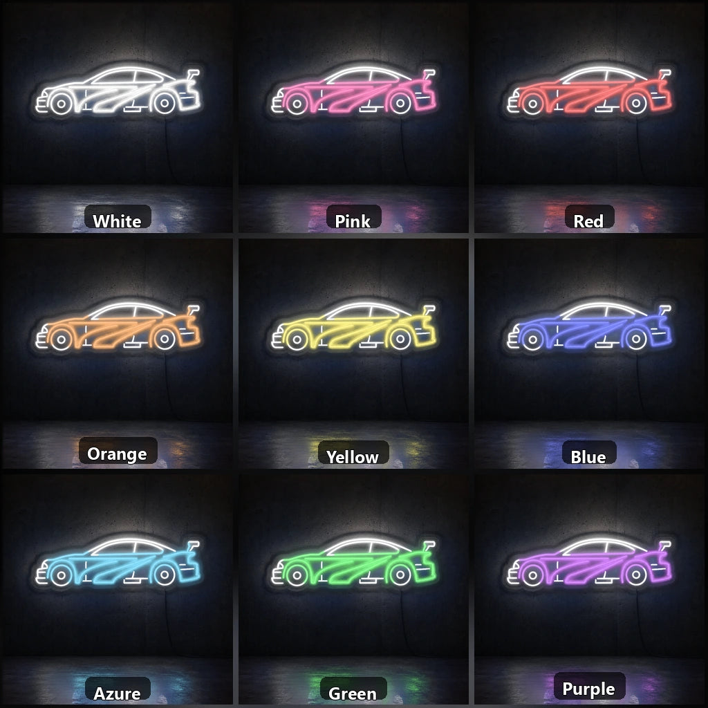 Sports Car Silhouette Vintage LED Neon Sign Home Neon Signs - Shineneon