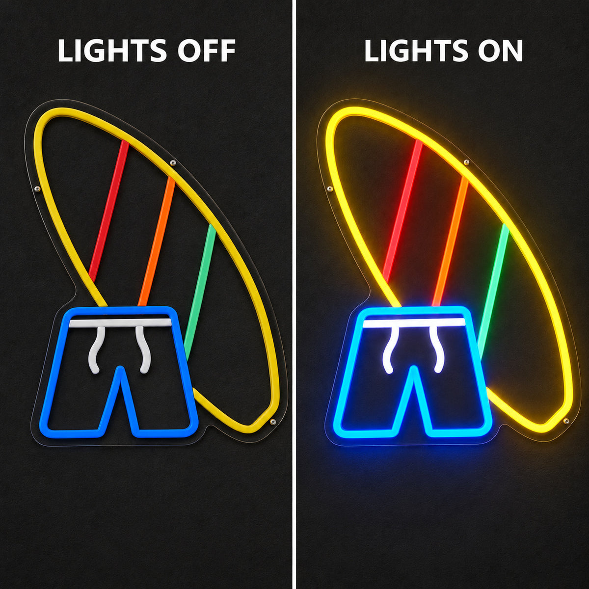 Shorts And Surfboard Beach LED Neon Sign - Shineneon