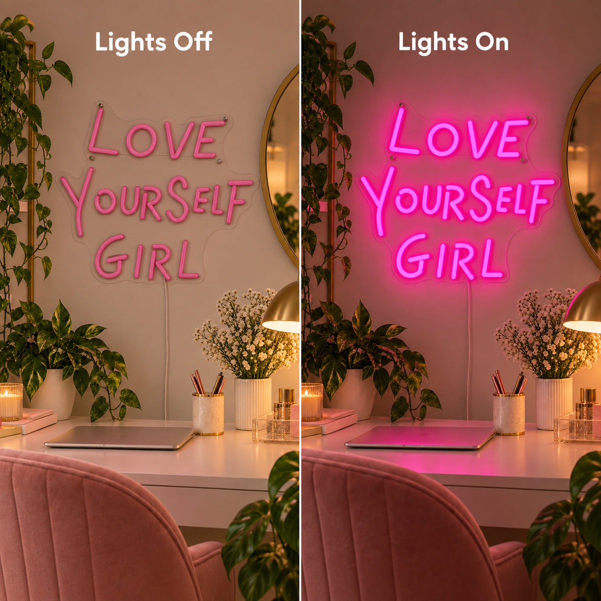 Love Yourself Girl LED Neon Sign - Shineneon