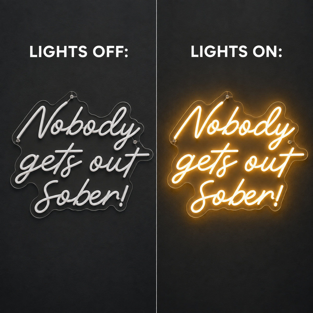 Nobody Gets Out Sober LED Neon Sign Wall Neon Signs - Shineneon