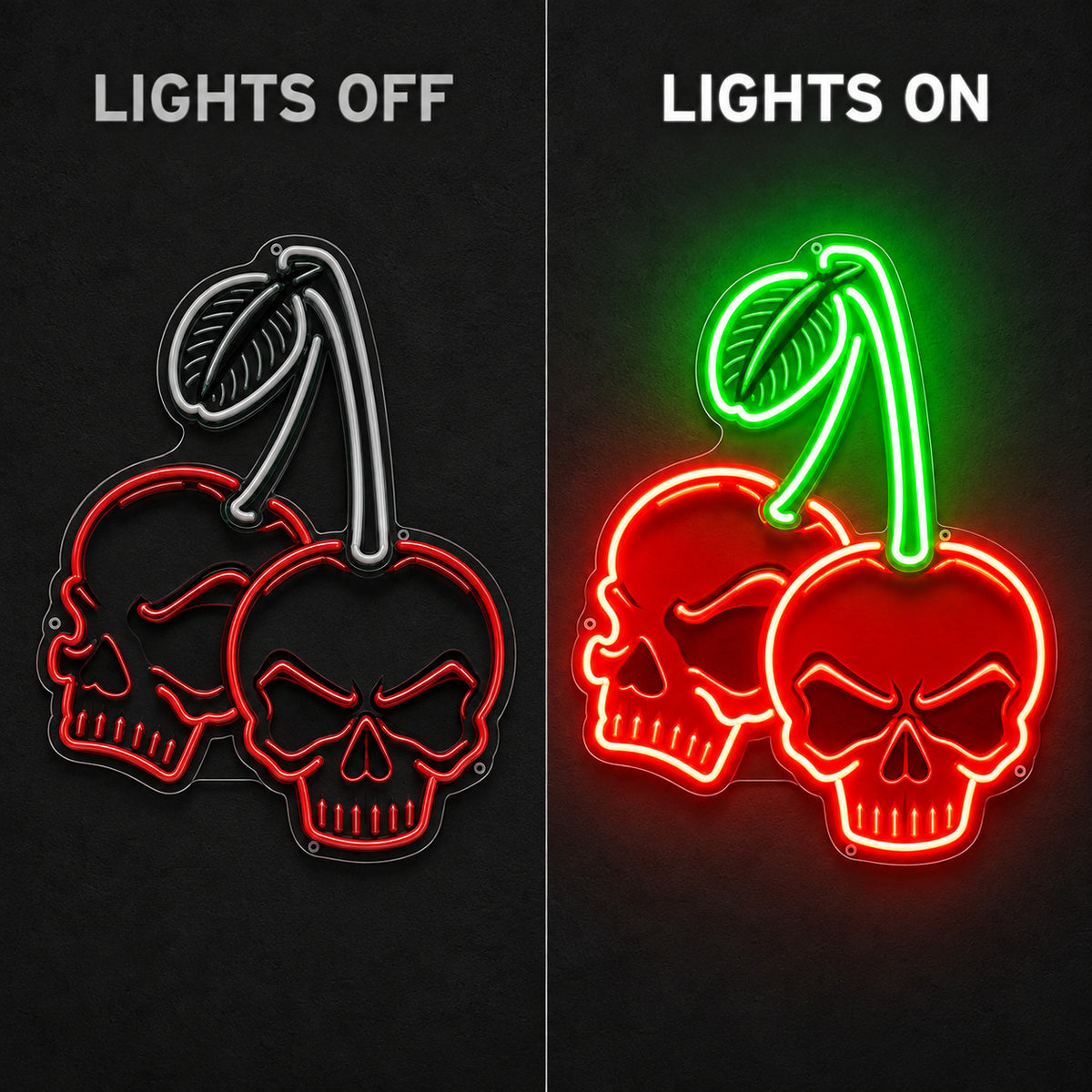 Skullcherryledneonacrylicartwork3 LED Neon Sign - Shineneon