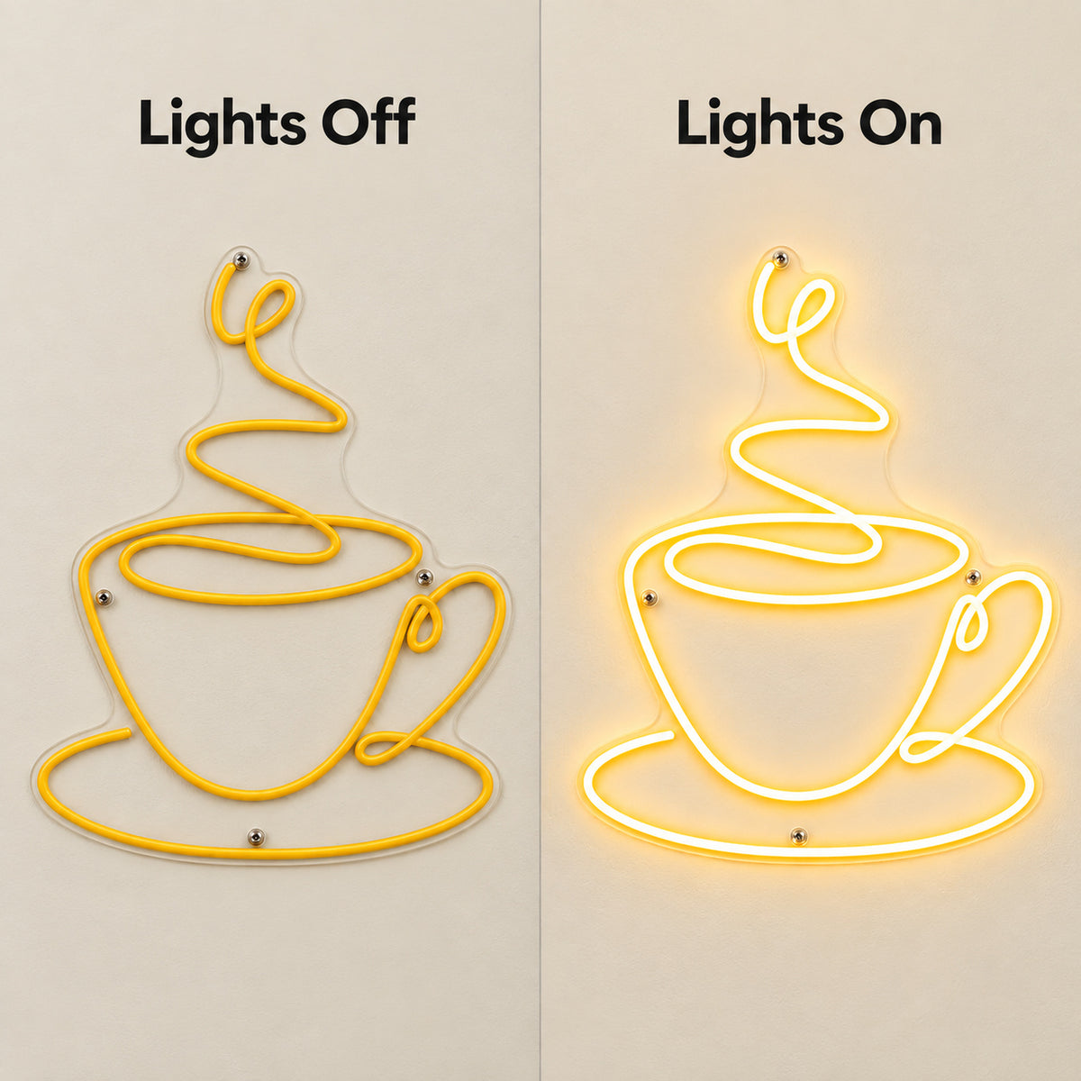 Steaming Coffee Cup LED Neon Sign Wall Neon Signs - Shineneon