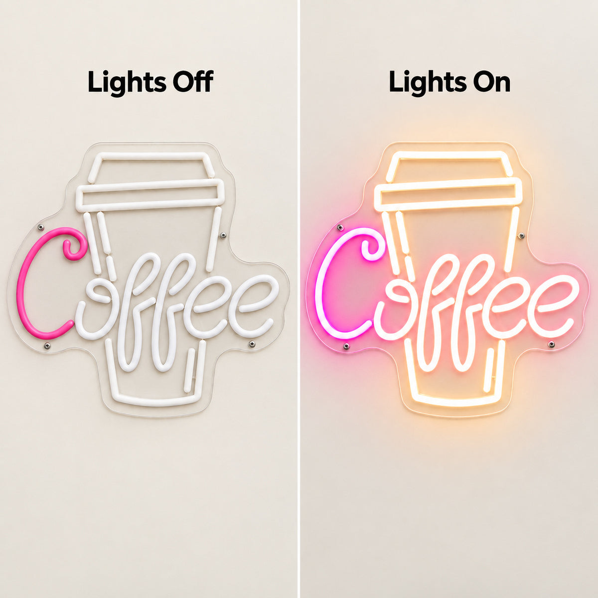 Takeout Coffee Script LED Neon Sign - Shineneon