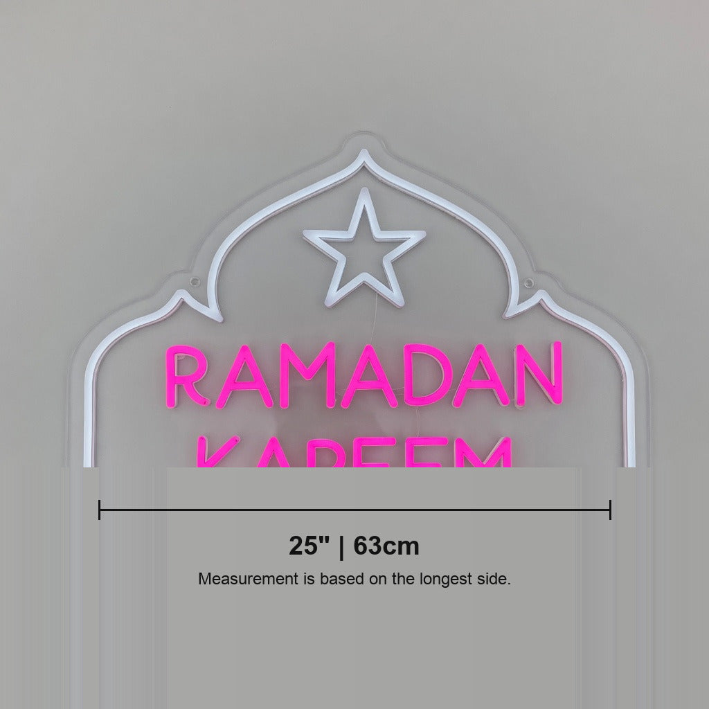 Ramadan Kareem LED Neon Sign with Mosque Dome Outline - Shineneon