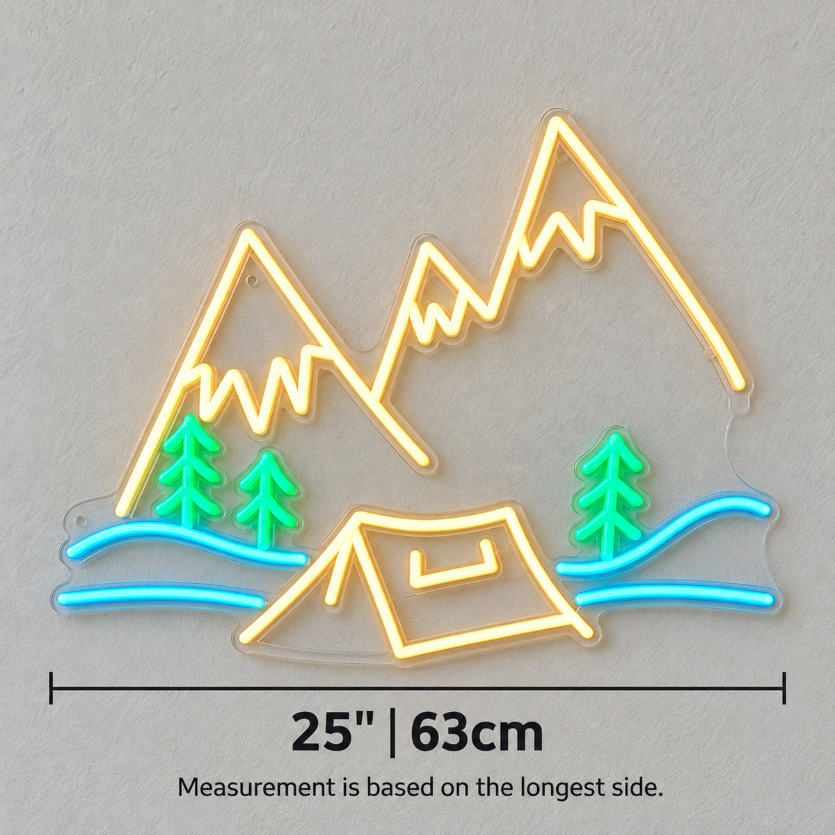 Mountain Camping Neon Sign Wall Neon Signs - Shineneon