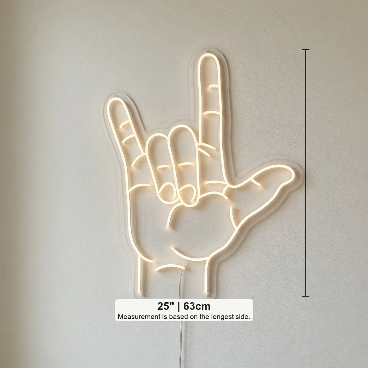 Love You Hand Gesture LED Neon Sign - Shineneon