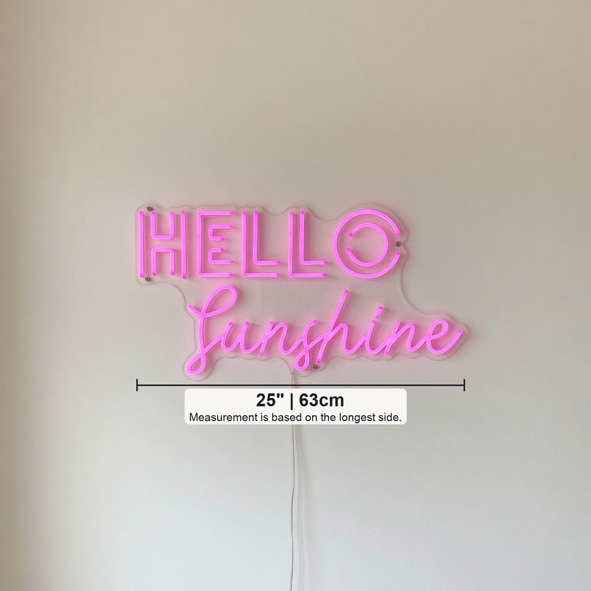 Hello Sunshine LED Neon Sign Stacked Two Tone Script - Shineneon