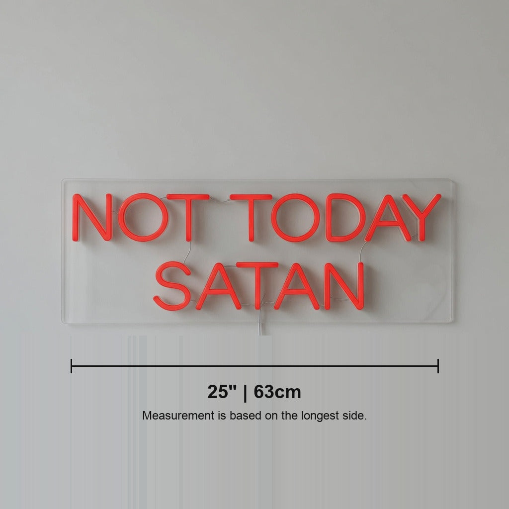 Not Today Satan LED Neon Sign Wall Neon Signs - Shineneon
