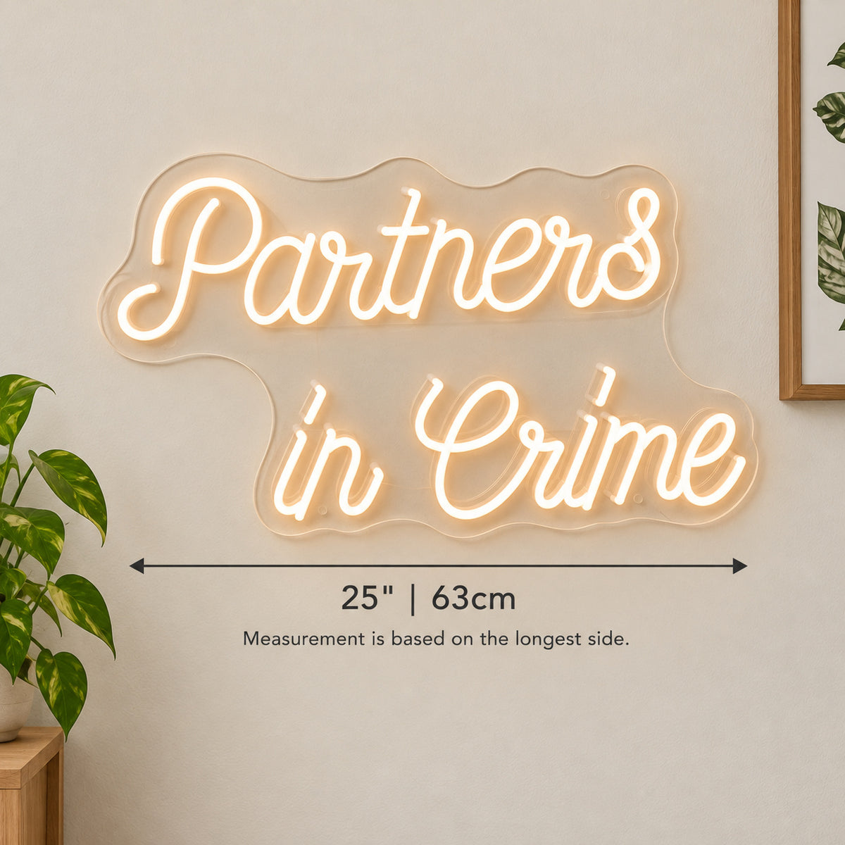 Partners in Crime LED Neon Sign for Man Cave Dimmable Wall Decor - Shineneon