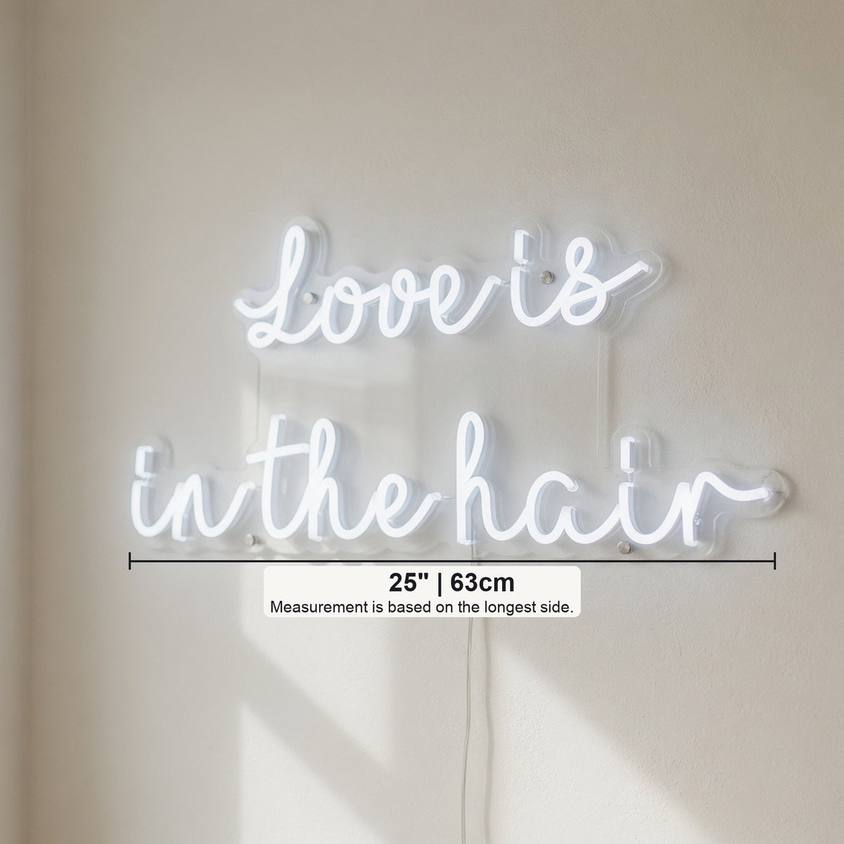 Love is in The Hair LED Neon Sign Greenery Wall Script - Shineneon