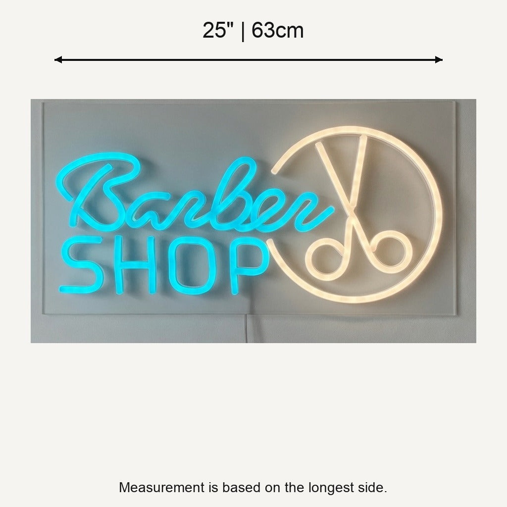 Barber Shop Scissors LED Neon Sign Dimmable Wall Light - Shineneon