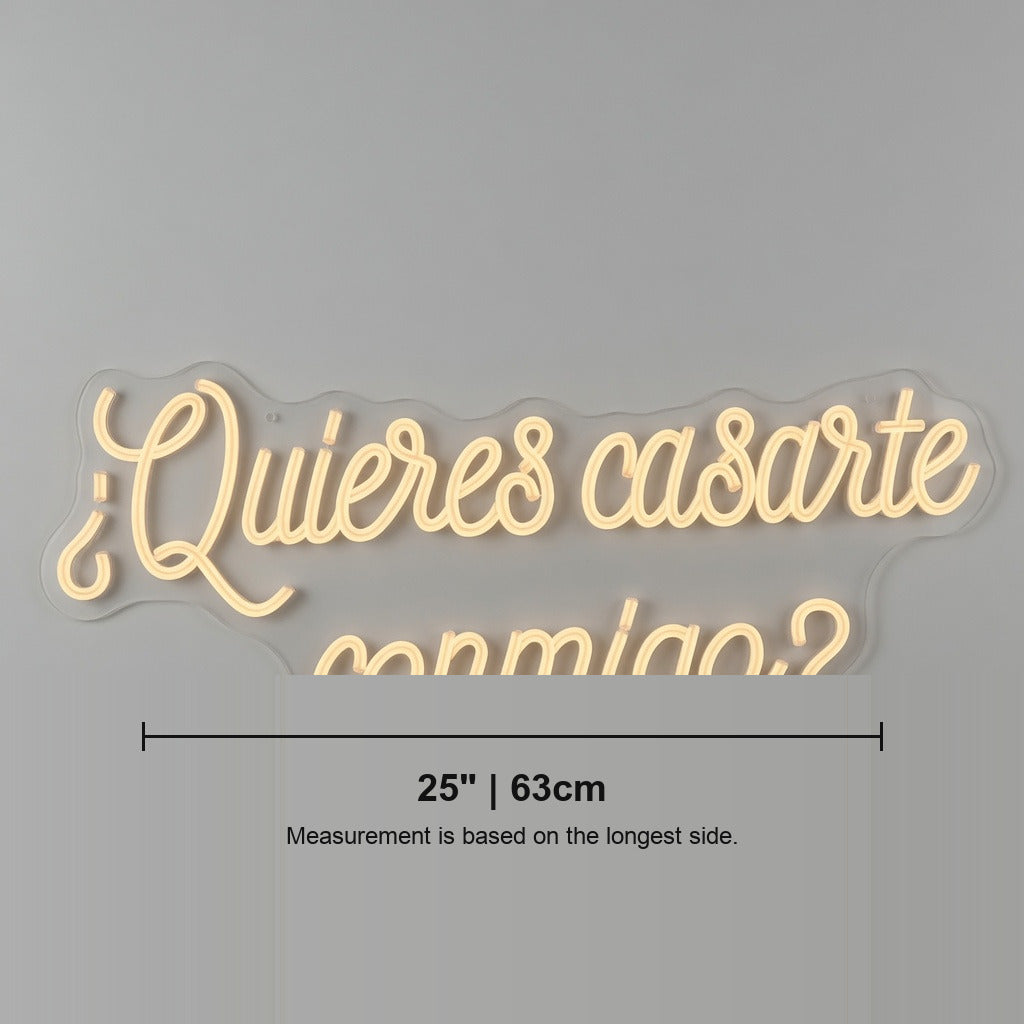 Quieres Casarte Conmigo Spanish LED Neon Sign for Wedding - Shineneon