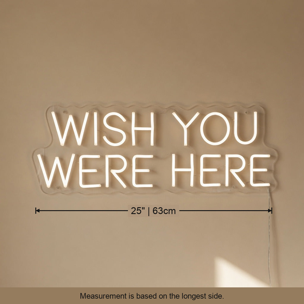Wish You Were Here LED Neon Sign Grid Wall Caps - Shineneon