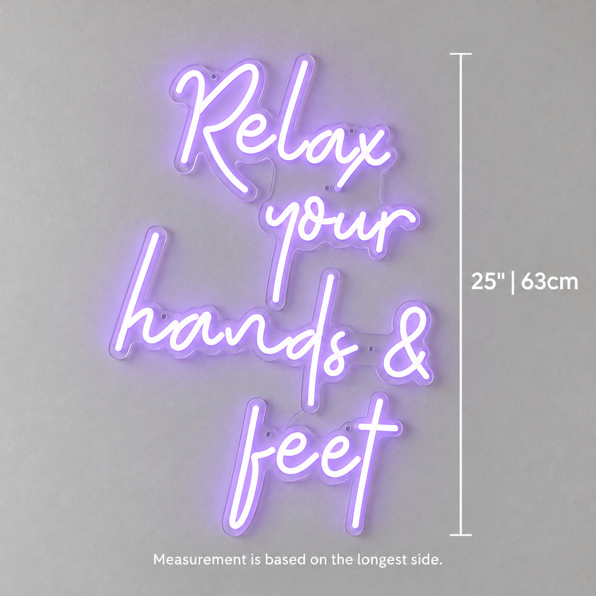 Relax Your Hands and Feet LED Neon Sign for Salon, Light Up Wall Decor - Shineneon