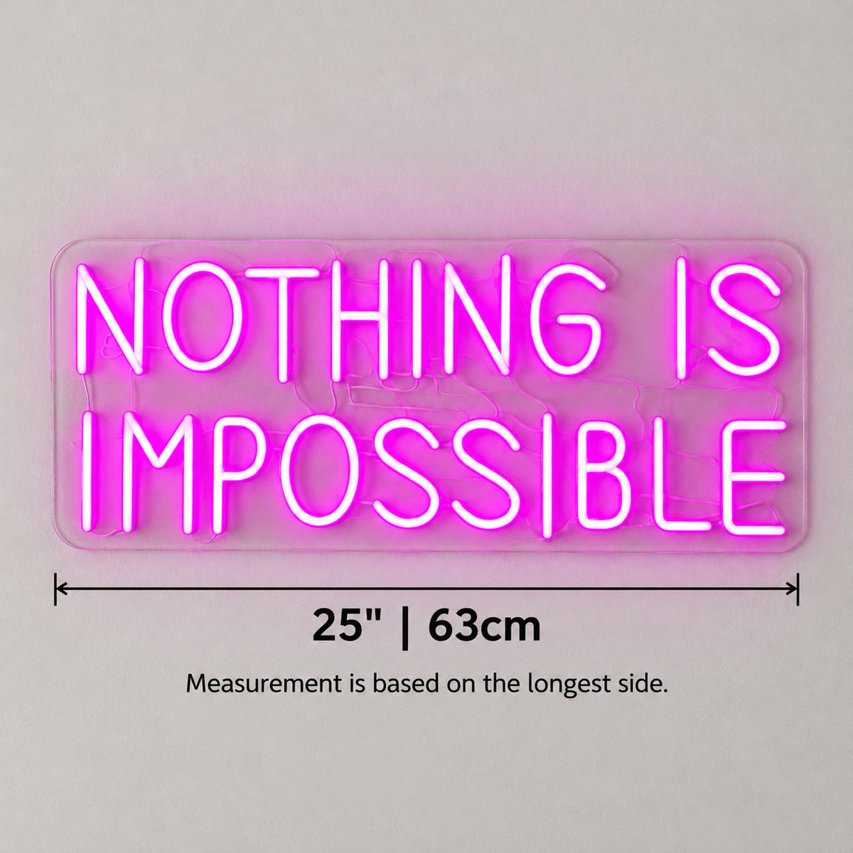 Nothing Is Impossible LED Neon Sign Dimmable Wall Light Wall Neon Signs - Shineneon