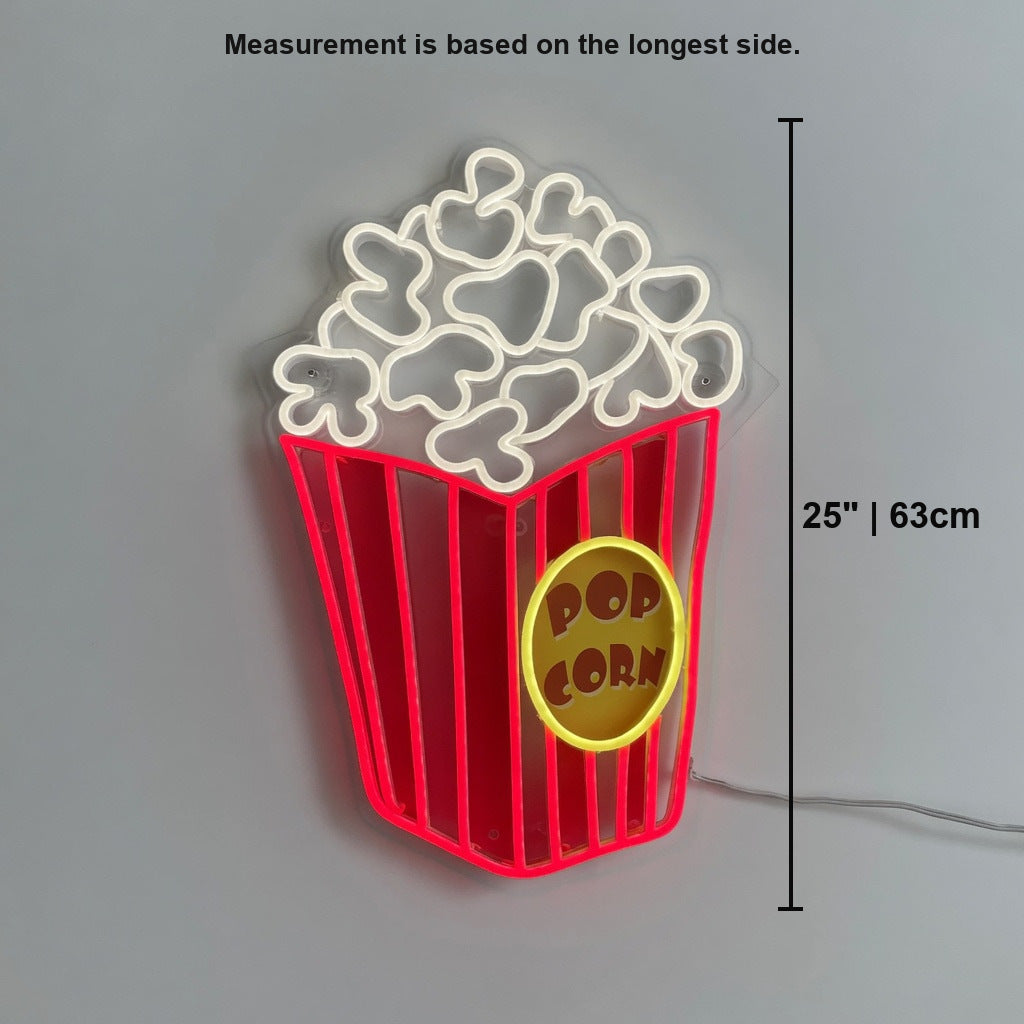 Popcorn LED Neon Sign Striped Box Two Tone - Shineneon
