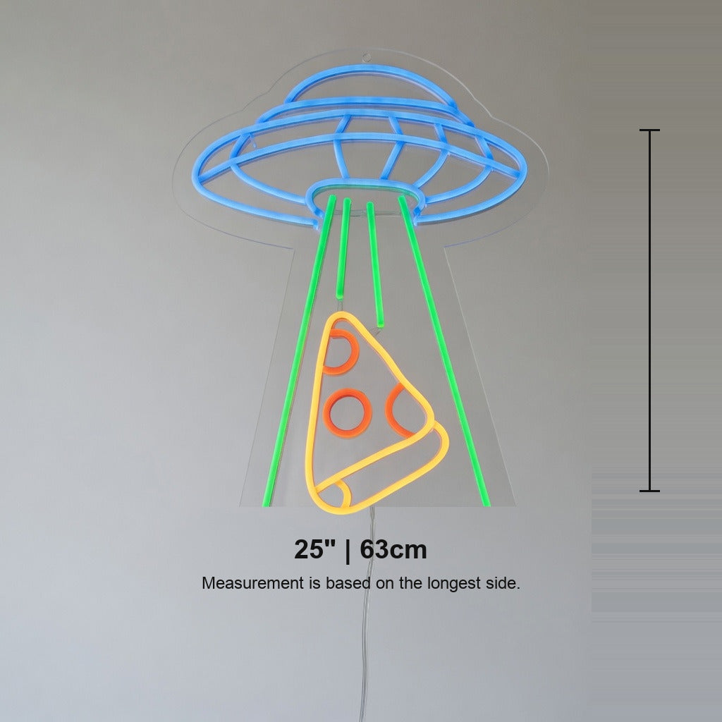 UFO Pizza Abduction LED Neon Sign for Bar - Shineneon