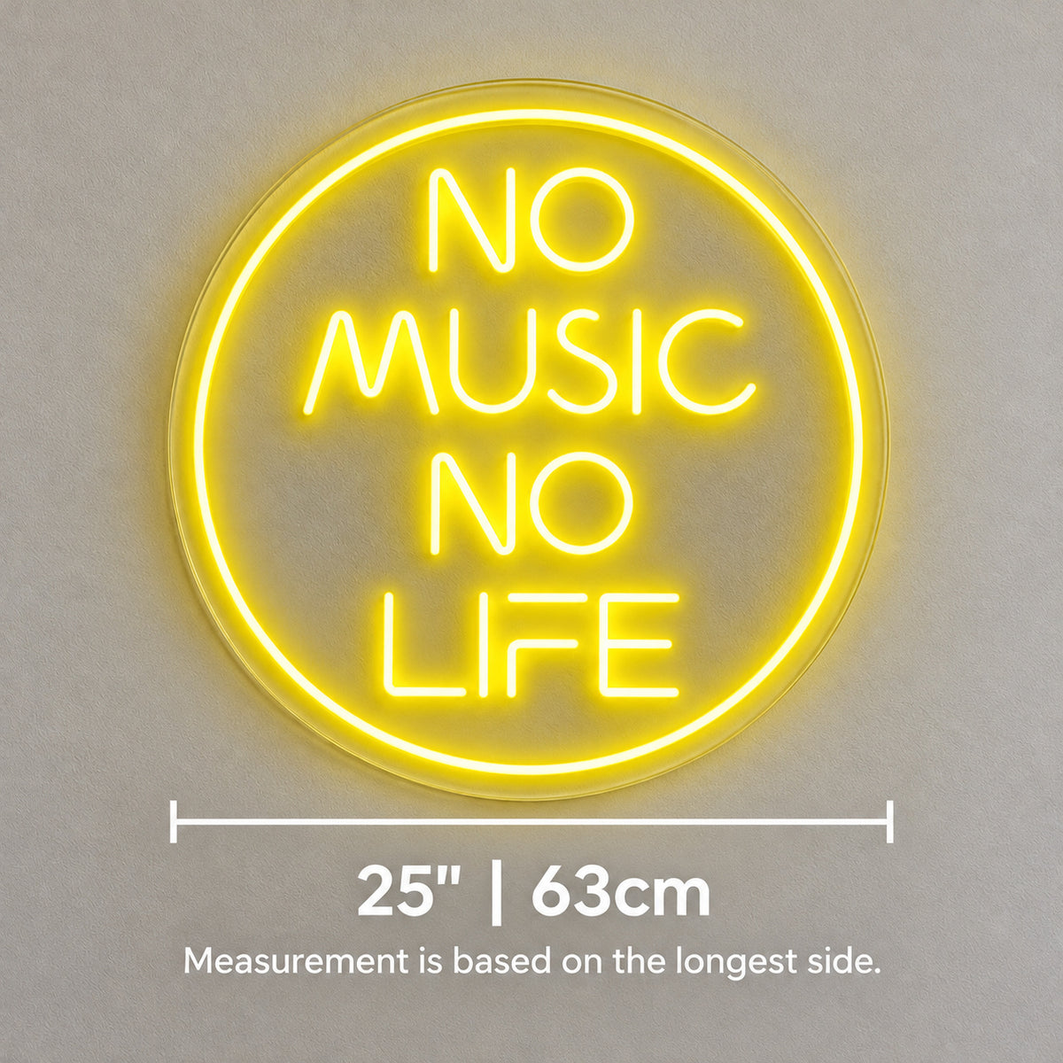 No Music No Life LED Neon Sign Dimmable Wall Light Wall Neon Signs - Shineneon